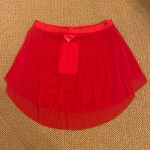 Ballet Rosa mesh red ballet skirt